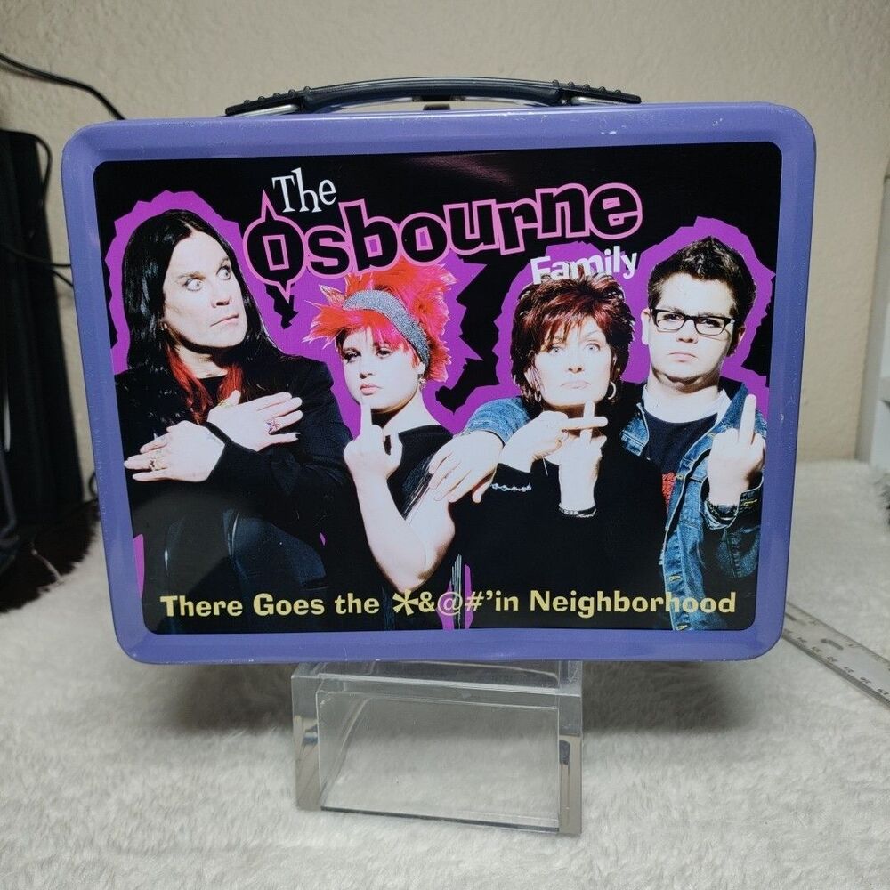 NECA The Osbourne Family Metal Lunchbox 2002 Purple - Empty Box